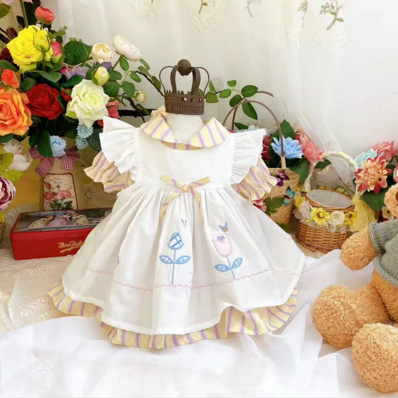 Ins Summer New VTG Children's Dress Lolita Baby Doll Girls Party Wedding Holiday | Детская одежда и обувь