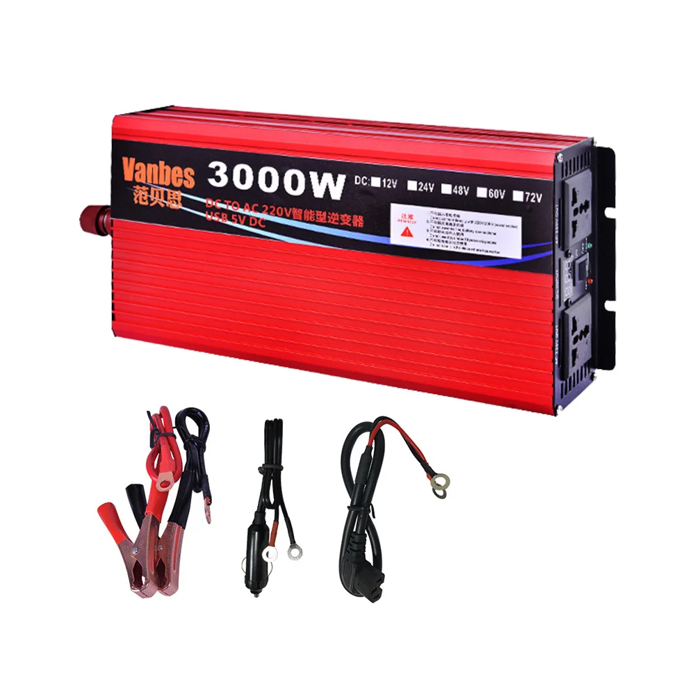 

SUNYIMA 1PCS 3000W DC-AC Converter DC 12V 24v 48v To AC 220V Smart Car Inverter Solar Inverter Battery to AC
