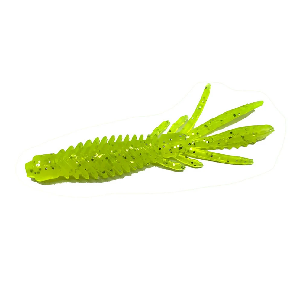 10PCS 1.8G/2.2G Shrimp Soft Bait Fishing Lures Lead Hook Worm Craws Wobblers Silicone Artificial Lures Jig Fishing Tackle