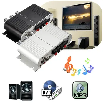 

12V Car Amplifier Mini HiFi Stereo Audio Power Amplifier Subwoofer Booster Radio MP3 Channel Stereo Sound For Car Home Audio