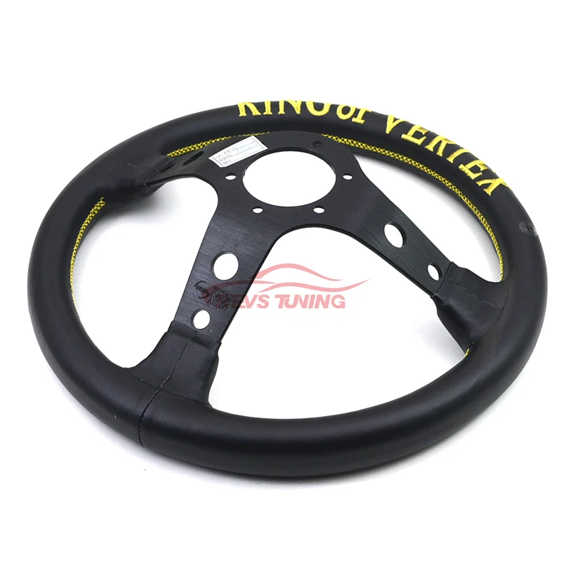 330 мм руль из натуральной кожи Vertex Deep Dish JDM Rally Racing с роговыми кнопками|deep dish|jdm racing
