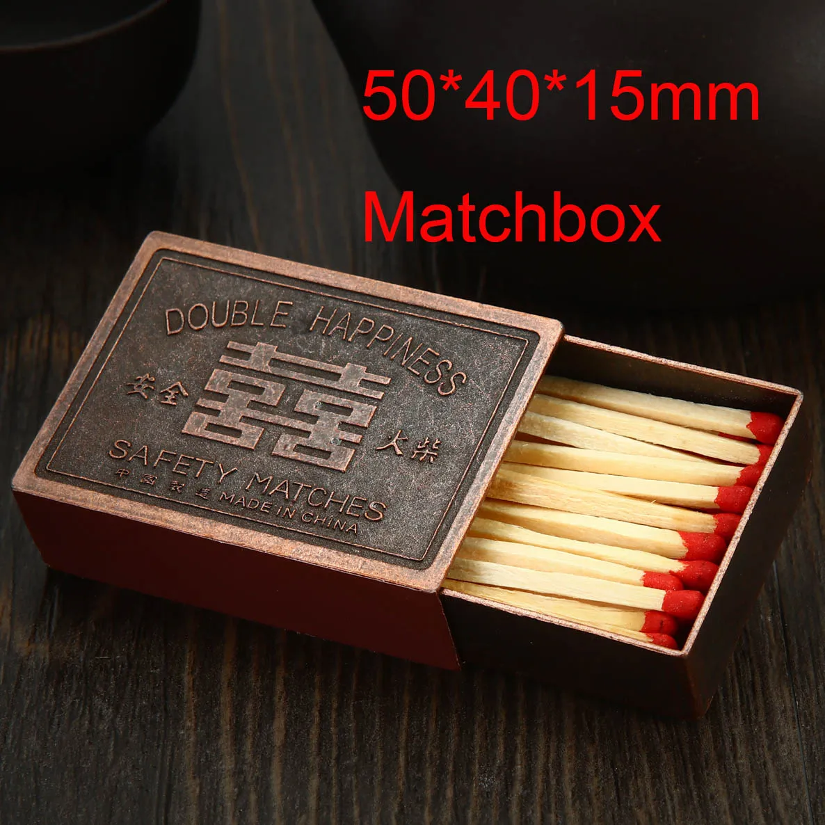 20 сигарет ностальгическая коллекция бронзового Металла Чехол для сигарет портативный анти-давление коробка для сигарет металлический спичечный ящик - Цвет: Metal matchbox