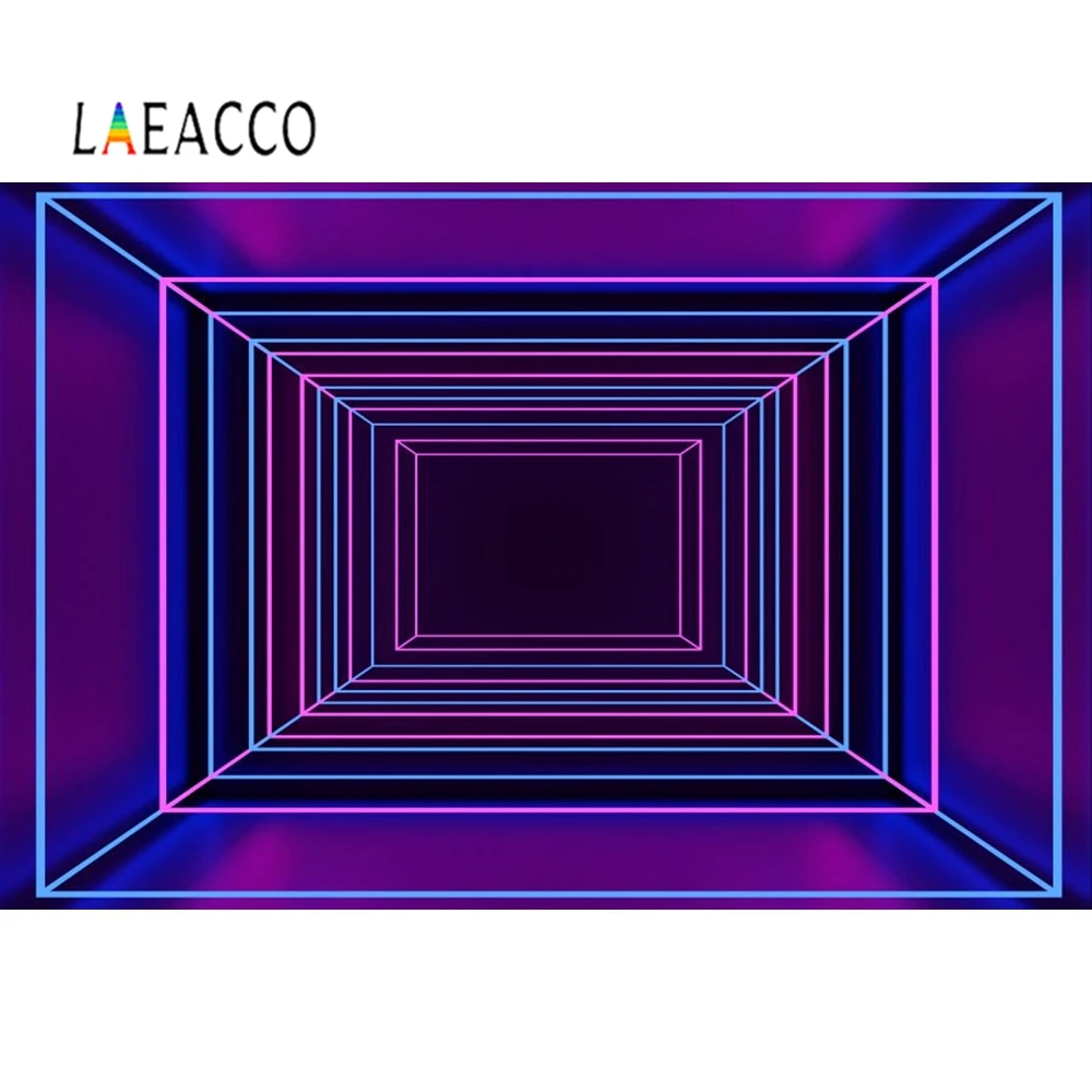 Laeacco фотофоны флуоресцентная сцена 3D куб луч лазерный светильник линия