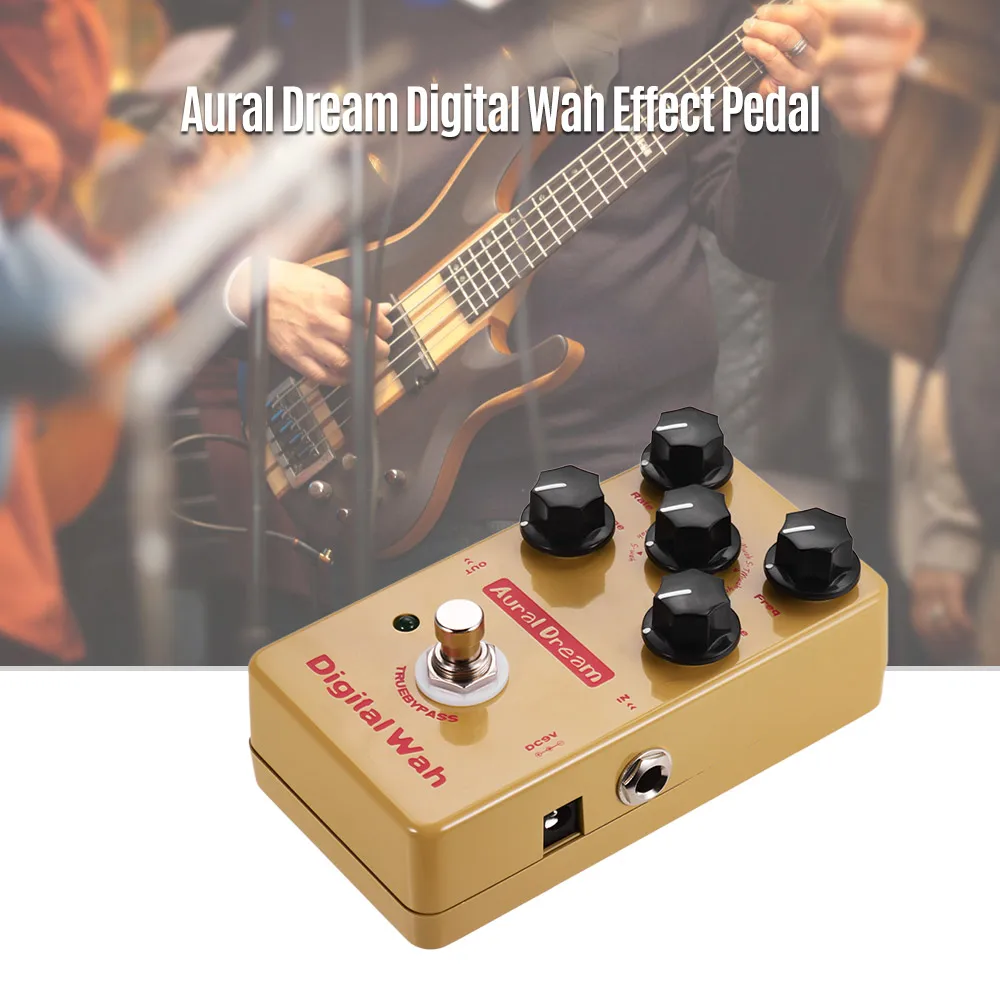 Компактный размер Aural Dream Digital Wah Effect Педаль из алюминиевого сплава Shell True Bypass электрогитарные педали