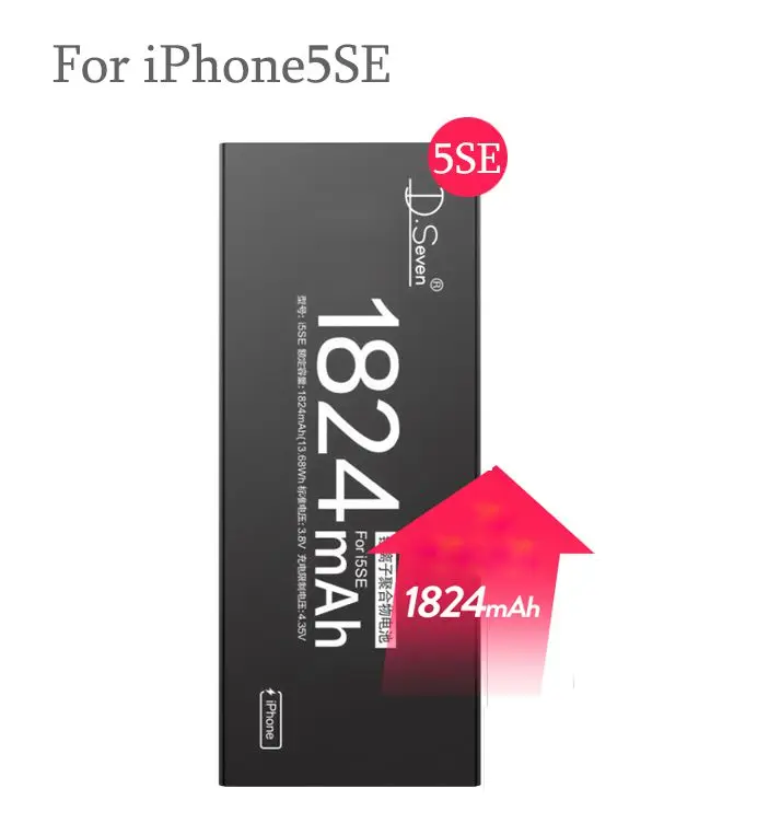 Высокая Ёмкость литий Батарея для Apple iPhone5 5SE "6plus 7plus 6s Замена батареи Внутренняя батарея для телефона 3510 мАч 3400 мАч - Цвет: for iPhone5SE