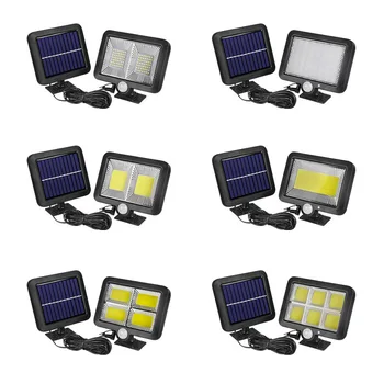 

hot style split type 120 cob induction wall lamp waterproof outdoor lawn lamp solar lamp, courtyard garden lights