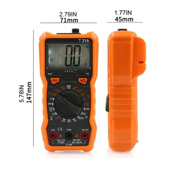

T21A Backlight Digital Multimeter Non Contact AC/DC Voltmeter Current NCV Tester 63HF Dropshipping
