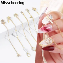 3D металлические циркониевые украшения для дизайна ногтей роскошный, Кристальный, со стразами Модные Цепочки Janpnese алмазные украшения Шарм украшения для маникюра