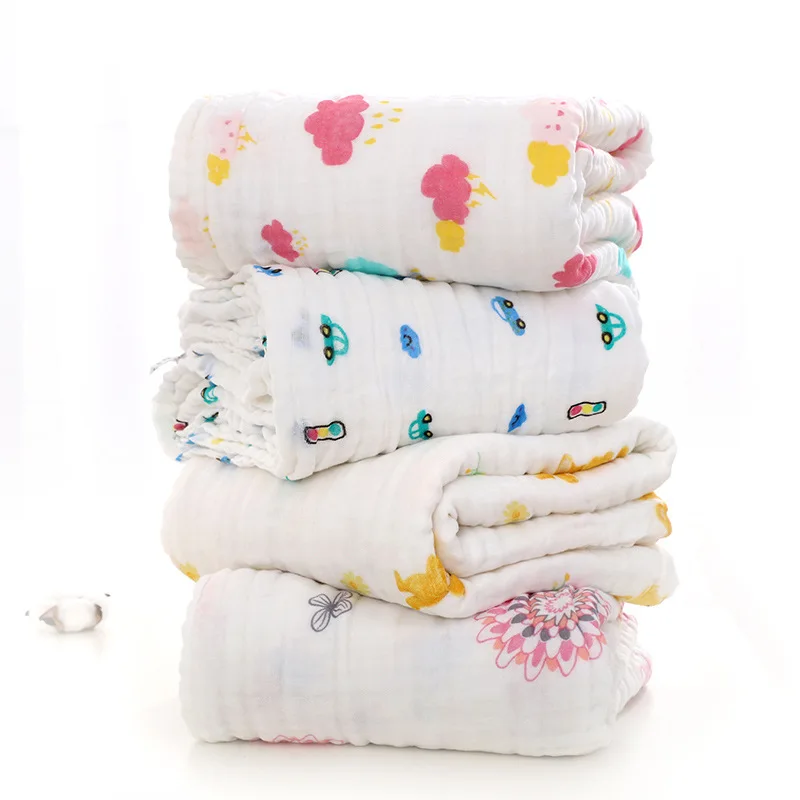 

110*110Cm Baby Bath Towel 6-layer Charcoal Fibre Kids Bathrobe Blanket Wrap for Infant Boys Girls Gauze Cotton Soft Care Bath