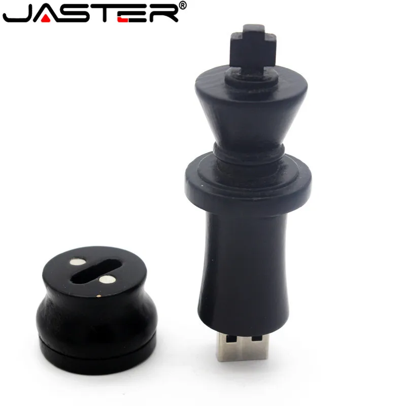 Jaster Pendrive Xadrez Internacional de Madeira Usb Criativo 4gb 16gb 32gb 64gb - Imagem 4