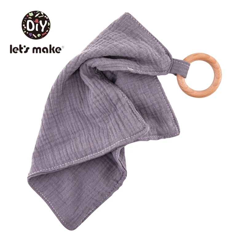 gray Детское Зубное кольцо от компании Let's Make; зубное кольцо из дерева Детское Зубное кольцо& детский слюнявчик, полотенце для слюней и соски с цепочкой для младенцев, комплект с заячьими ушками; без добавления бисфенола А новорожденного продукты - Цвет: gray