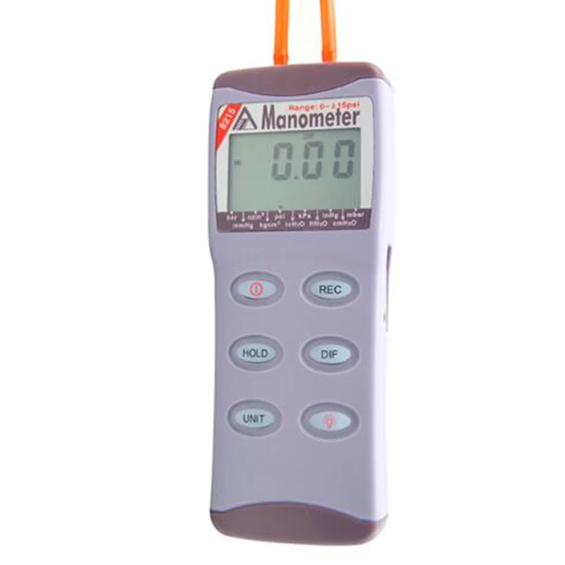 

AZ8215 15 PSI Manometer Measure the Air Differential Pressure,PC Interface Available for Real Time Download,Hold Function.