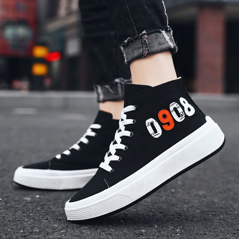 

Autumn New Style Thick Bottomed Jobon Canvas Skate Shoes 2019 Breathable Korean-style Versatile Casual Fashion Man Shoes