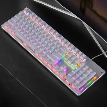 

Wired Gaming Mechanical RGB LED Backlight Blue Black Axle Keyboard for Laptops