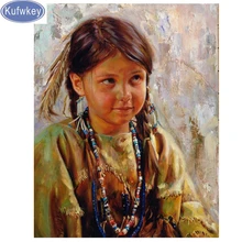 Фото на заказ алмазные аксессуары для рисования личный портрет Свадебная картина на заказ DIY семья Алмазная мозаика индийская девочка дети