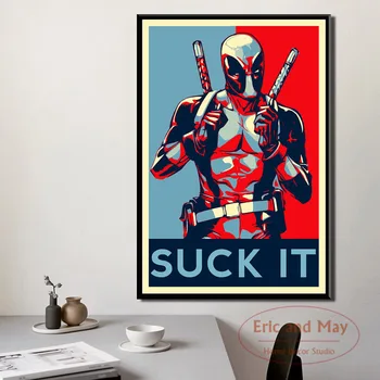 

Deadpool Suck It Superhero Comic Canvas Painting Posters And Prints Wall Art Picture Vintage Pop Art Decorative Home Decor