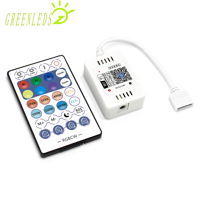 Светодиодный контроллер WIFI Music RGBWW 28Key пульт дистанционного управления 144W DC12-24V