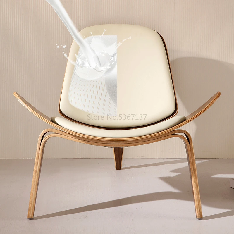 Nordic Chair Ins Net Red Chair Creative Simple Designer Single Sofa Chair Smile Aircraft Shell Chair - Цвет: White