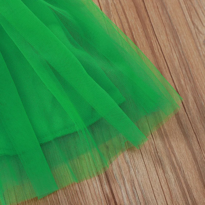 Зеленое платье с цветочным принтом и буквенным принтом для маленьких девочек, От 0 до 2 лет кружевные платья без рукавов с лямкой на шее для новорожденных