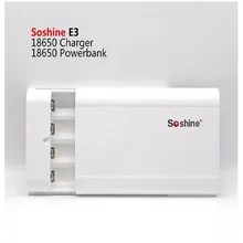 Портативный Soshine E3 power Bank 18650 корпус батареи ЖК-дисплей напряжения тока/2А макс Банк питания зарядное устройство для мобильного DIY Емкость
