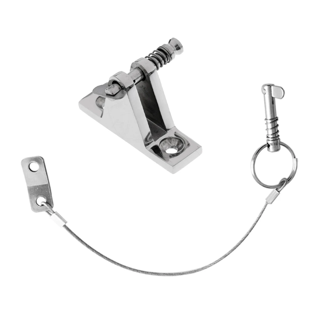 316 Stainless Steel Quick Release Pin Lanyard with Boat Deck Hinge