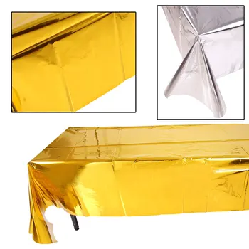 

274*137cm Solid Color Tablecloth Table Cover Table Skirt Disposable Birthday Party Decoration Supplies Carnival Festival Wedding