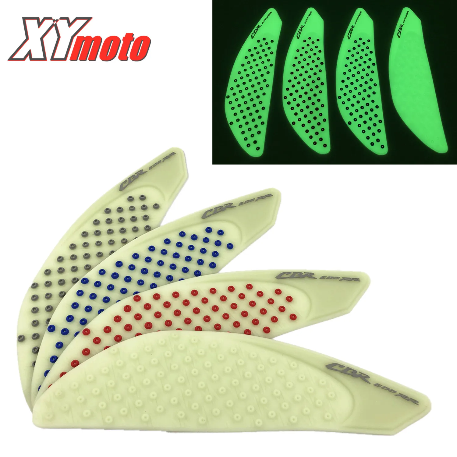 

Motorcycle Tank Grips Pad Sticker Protector For Honda CBR600RR 2007-2012 Fluorescence Luminous Anti slip Gas Knee Grip 3M Decal