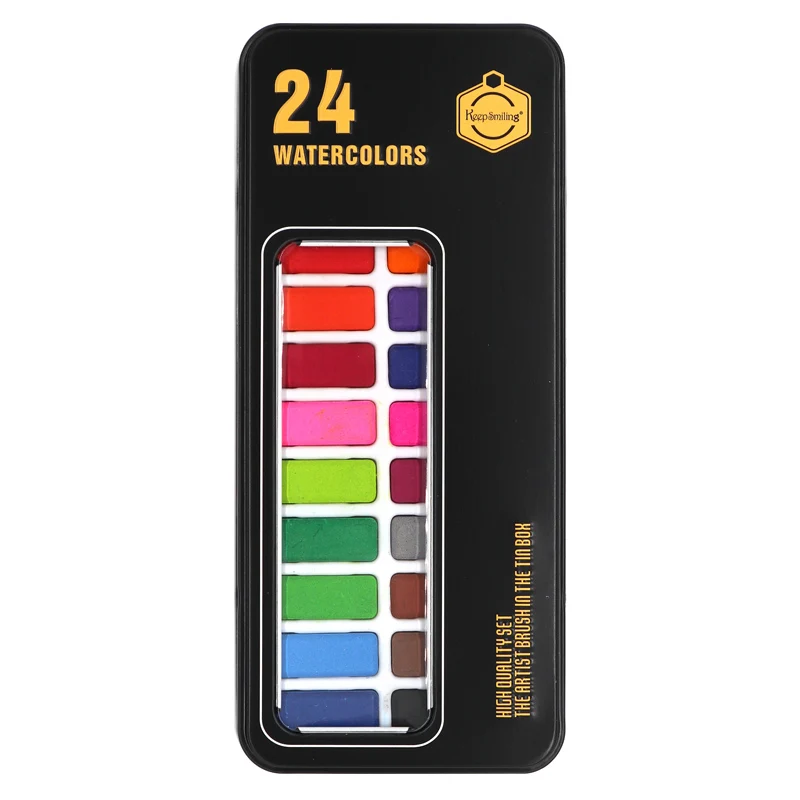 24Color-Black 12/18/24/36 Цвет водонепроницаемого материала; Водонепроницаемая Цвет для татуажа, пигмент для мануального татуажа студент рисунок Краски ing воды Набор цветных кисточек с красками товары для рукоделия - Цвет: 24Color-Black