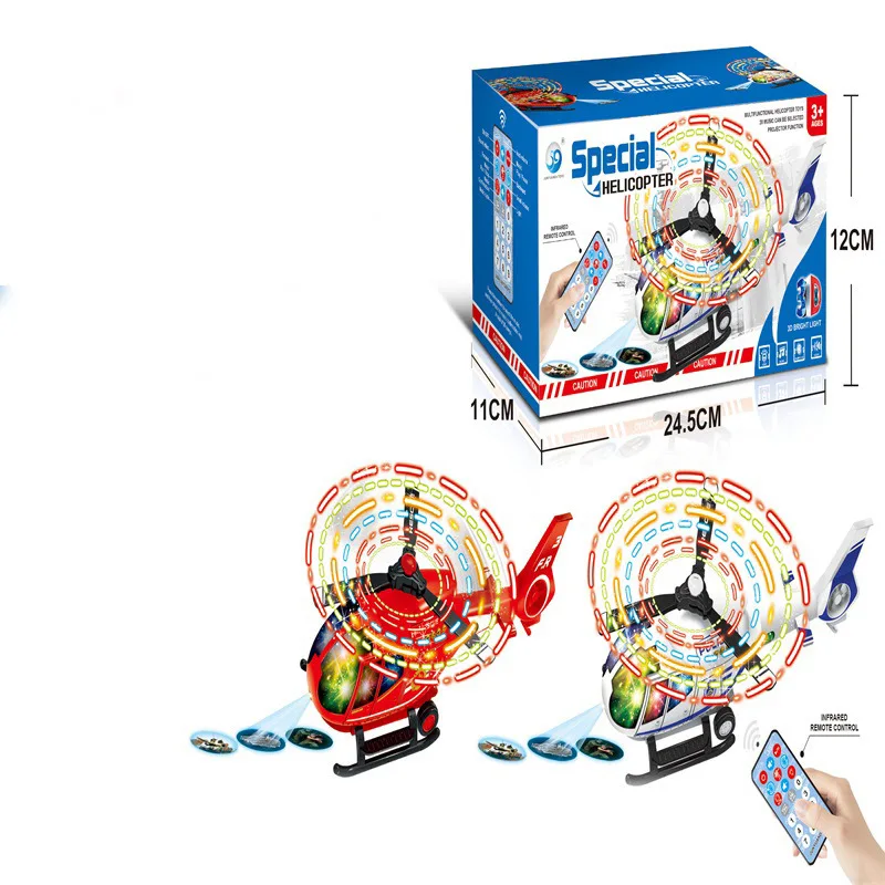 

Children Model Toy Electric Airplane Universal Music Lights Red Fire Remote Control Helicopter