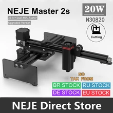 Neje mestre 2s 20w cnc laser gravador de madeira cortador gravura máquina corte diy logotipo marca ferramenta corte com bluetooth controle app