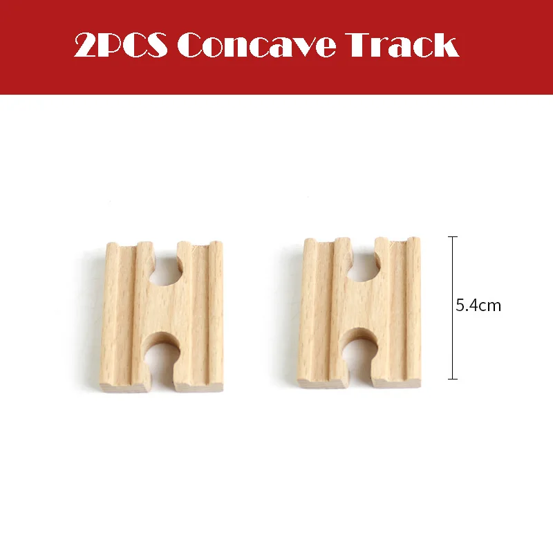 1pcs Wooden Track Parts Beech Wooden Train Track Racing Railway Train Toys Accessories fit for Brand Tracks for Children Gift 25