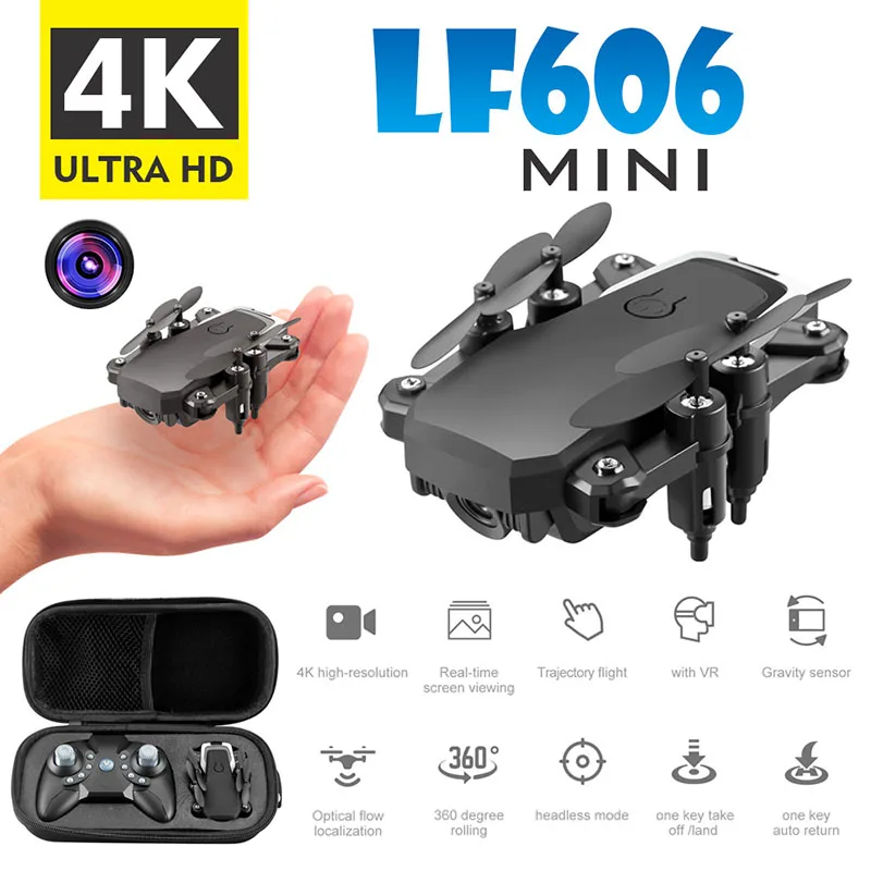 $38.23 Drone 4k Camera HD Wifi Transmission FPV Drone Air Pressure Fixed Height Fouraxis Aircraft RC Heli