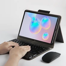 T860 чехол для samsung Galaxy Tab S6 10,5 SM-T860 SM-T865 чехол для планшета кожаный чехол-подставка с беспроводной Bluetooth клавиатурой+ плёнкой