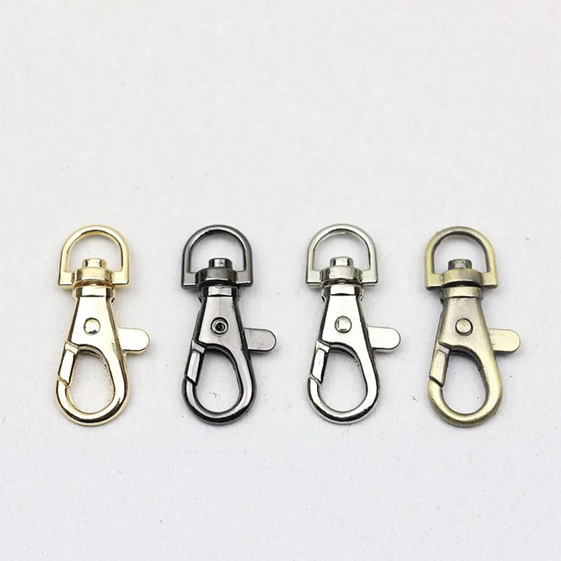 

50Pcs 9mm D End Metal Hanger Buckles Lobster Clasp Swivel Trigger Clips Snap Hook for Bags Strap Leather Craft DIY Accessories