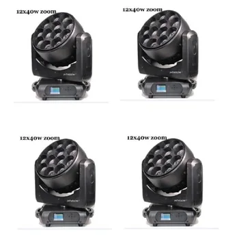 cheap Nieuwe Moving Head 12X40 W Bee Ogen Zoom Wash Disco Moving Head Led Podium Beam Wash Rgbw Bee eye 4in1 Beam Wash Dmx Led Verlichting