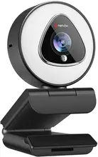 Webcam with Ring Light for Streaming - 1080P HD Web Camera with Microphone Auto Focus Computer | Laptop | Desktop USB Camera