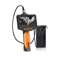 Цифровой промышленный эндоскоп 4,5 дюймов ЖК бороскоп Видеоскоп с полужесткой трубкой 2600 мАч батарея