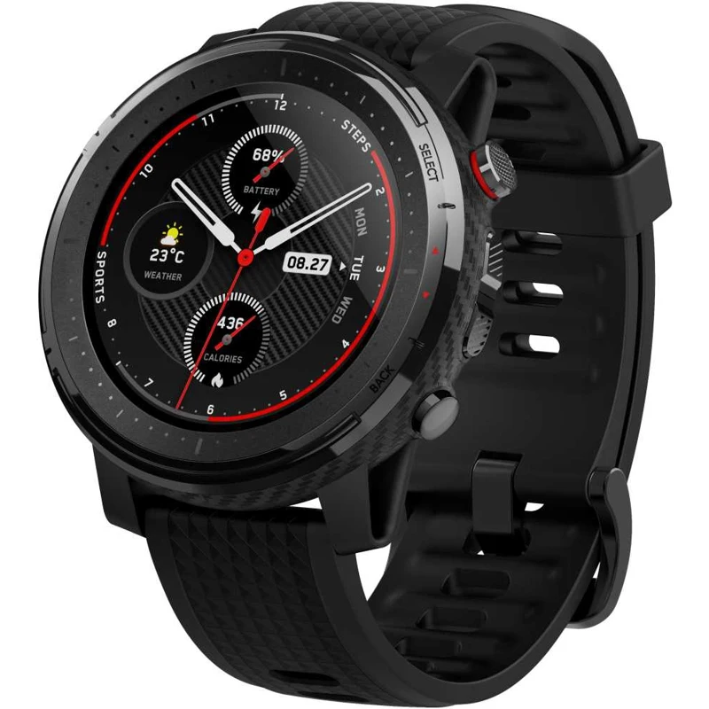 Смарт часы AMAZFIT Stratos 3 48.6мм 1.34&quot черный/черный|Смарт-часы| |