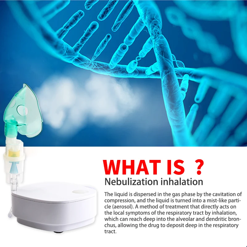  Portable Mini FDA Compressor Nebulizer Children Adult Allergy Relief Respiratory Medicine Aerosol M
