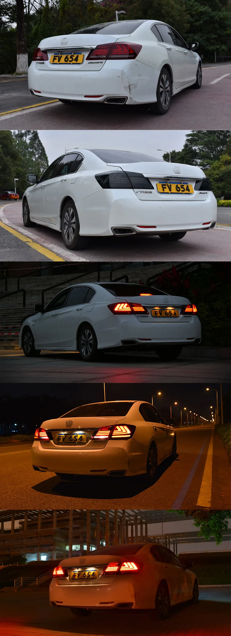 Автомобильный Стайлинг задний фонарь задние фонари для Honda Accord 9 задний фонарь DRL+ Динамический сигнал поворота+ обратный+ светодиодный тормоз