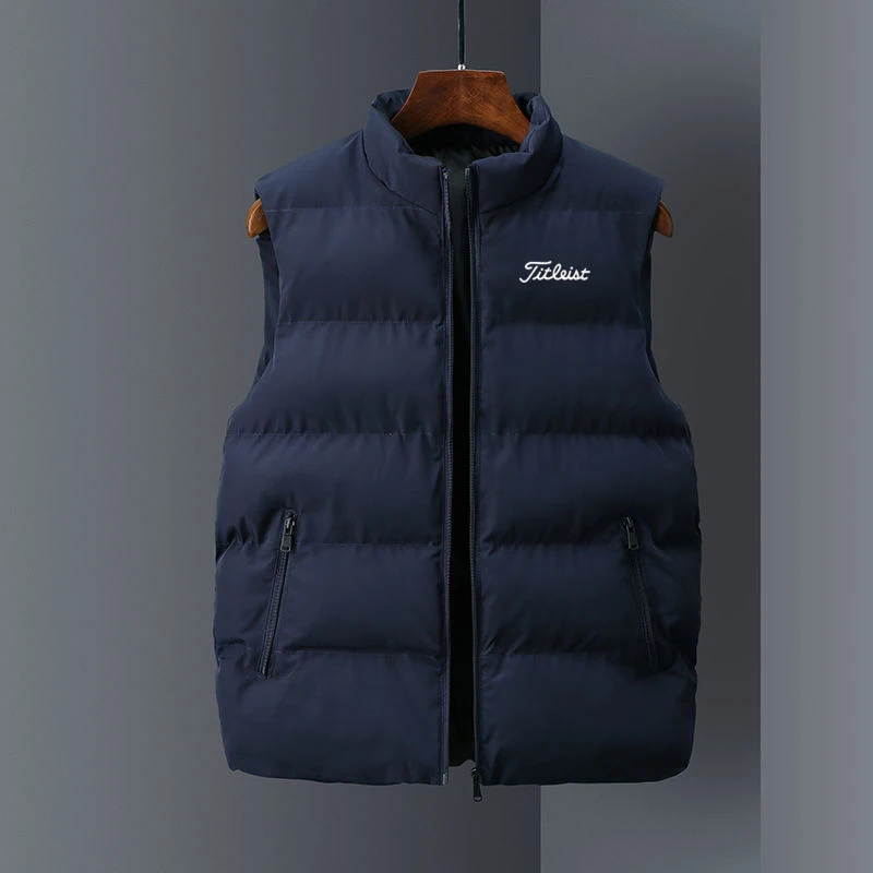 2021 Autumn Winter New Style Vest Men's Golf Jacket Fashion Trend Zipper Down Men Windproof Warm | Мужская одежда