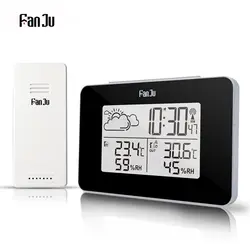 FanJu FJ3364 цифровой будильник часы метеорологическая станция беспроводной сенсорный гигрометр термометр Multi светодиодный function led настольные