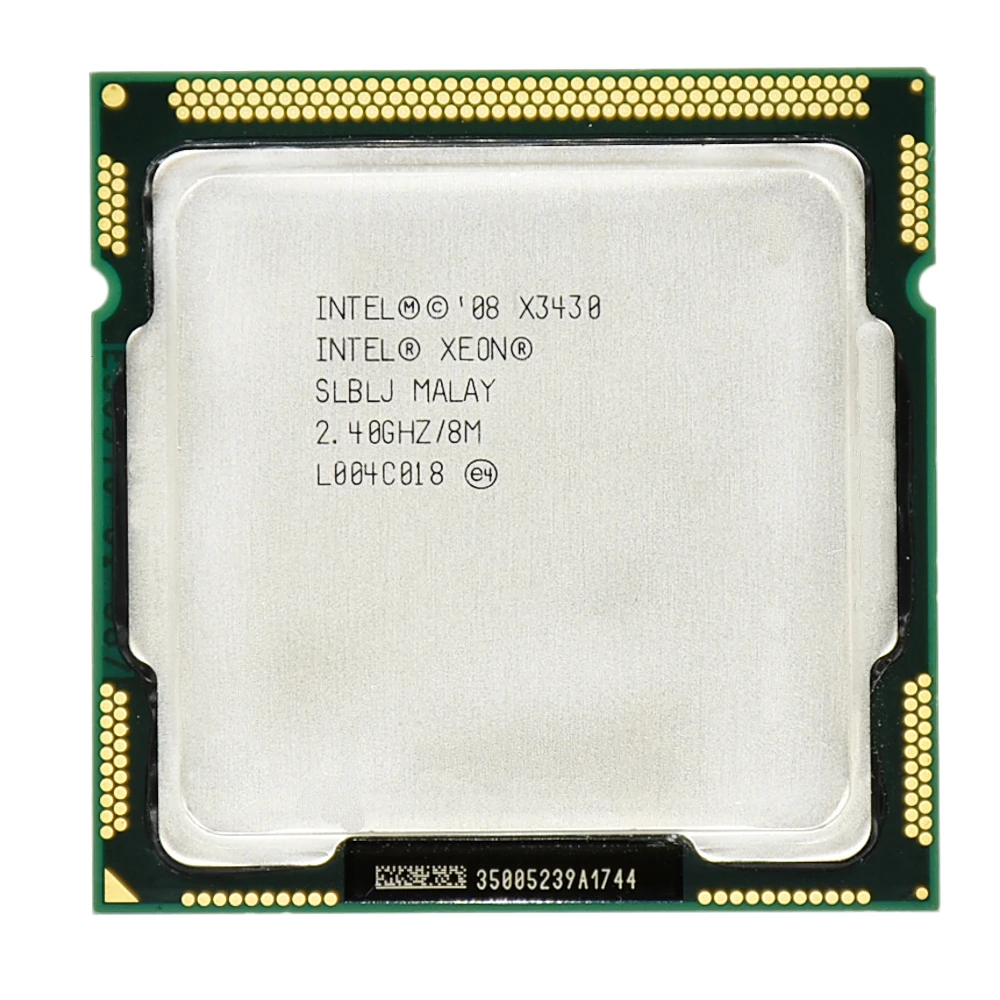 Intel Xeon X3430 8M cache quad core 2,4 ГГц 95 Вт LGA 1156 настольный процессор рабочий настольный процессор протестирован рабочий стол