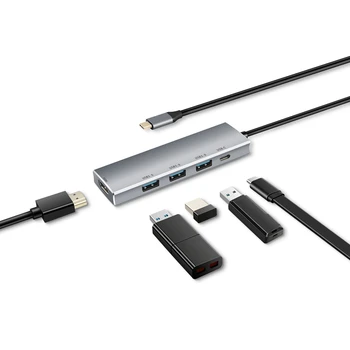 

OPQ-USB C Hub for Mac Book Pro/Air, iPad Pro 5IN1 USB C Hub with 4K HDMI 60W PD Charging, 3 USB 3.0 Hub