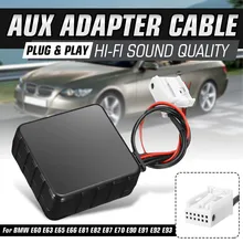 Car bluetooth 5.0 Module Aux Receiver AUX-IN AUX Cable Adapter Upgraded for BMW E60 E63 E65 E66 E81 E82 E87 E70 E90 E91 E92 E93