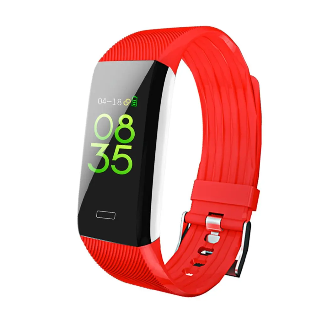 red B7Pro умный браслет умный беспроводной для мужчин и женщин спортивный шагомер Wechat погода пульсометр мониторинг сна часы - Цвет: red