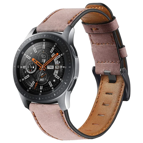 Huawei watch gt ремешок для samsung Galaxy Watch 46 мм gear S3 Frontier amazfit GTR 47 мм ремешок из натуральной кожи браслет аксессуары - Цвет ремешка: pink