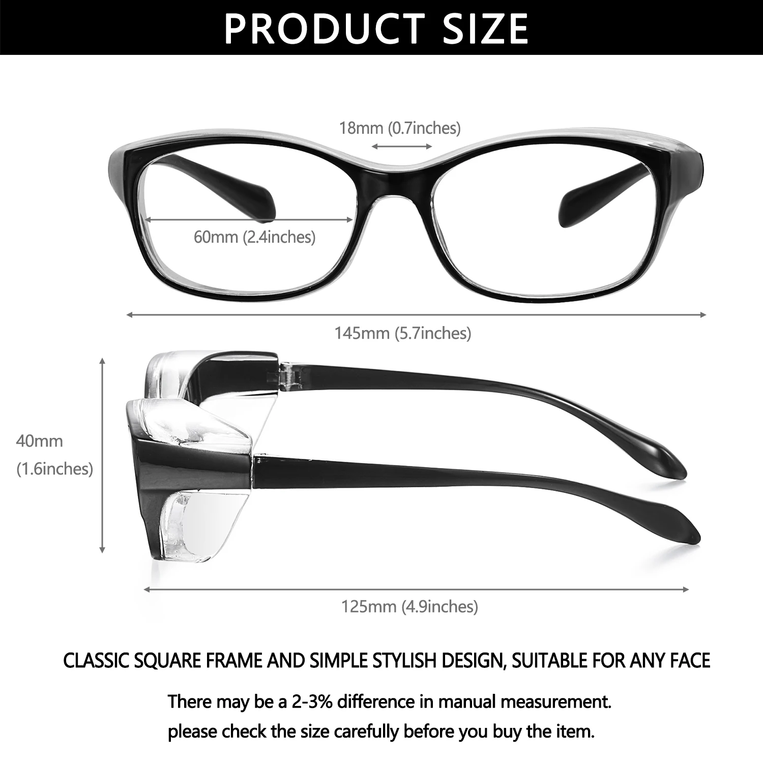 Safety Glasses Anti Fog Anti Pollen Blue Light Blocking Eye Protection 1 Pc