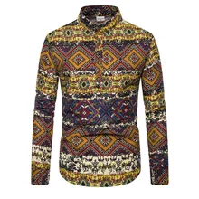 Дрожащая Мужская рубашка для досуга, код длины, с рукавами, многоцветная самомоднейшая рубашка