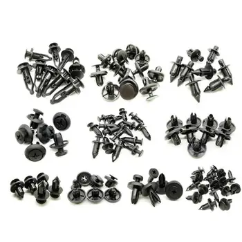

120pcs Push-Type Retainer for Vehicles Body Clips Fasteners Quality Nylon Push Rivets with Bonus Fastener Remover